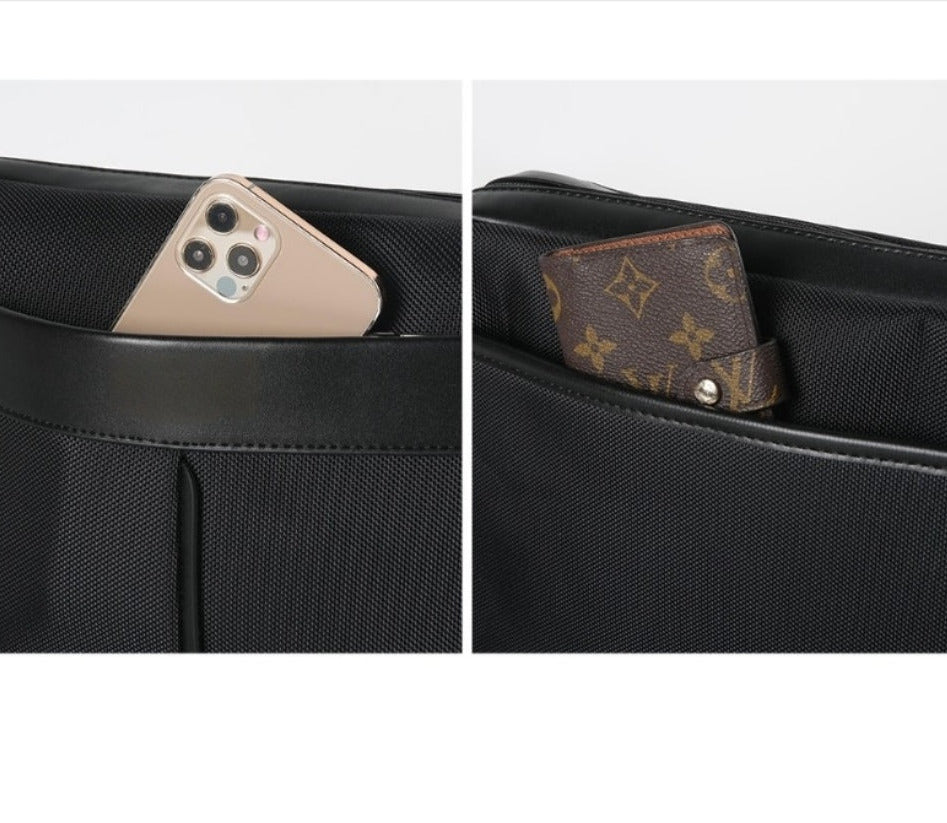 Sacoche Urban Shield – Nylon & Cuir Premium