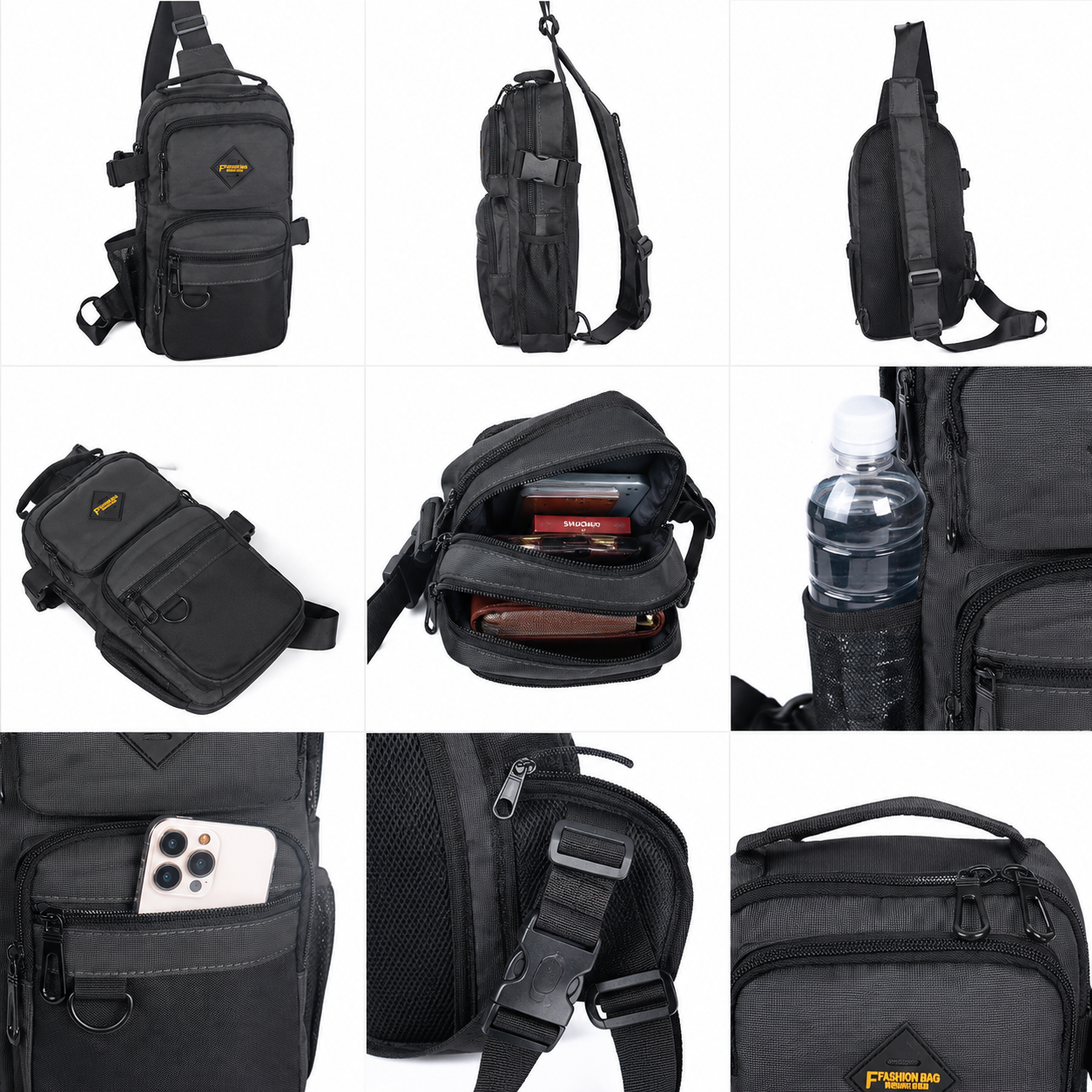 Sacoche Bandoulière Homme Multi-Poches Premium
